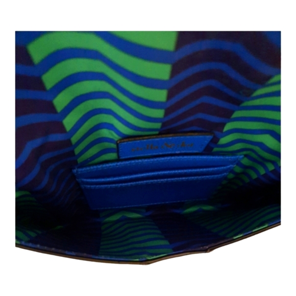 New Stella And Dot Envelope Clutch Wristlet COBALT Blue with Card Holders - Picture 4 of 6